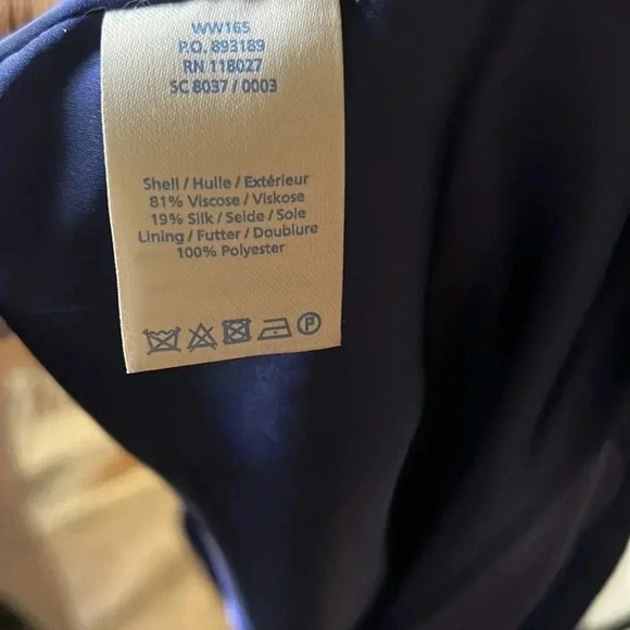 Boden blue velvet dress with tie neck size 6 - Picture 13 of 14